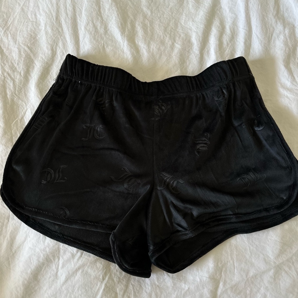 Juicy Couture all logo velour shorts NEW
